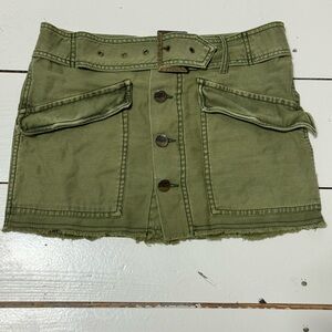 Free People mini skirt with button front size 0
